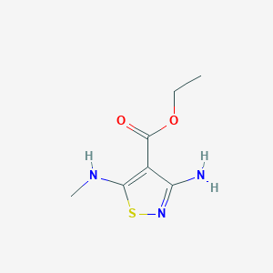 Ethyl 3-amino-5-(methylamino)isothiazole-4-carboxylate