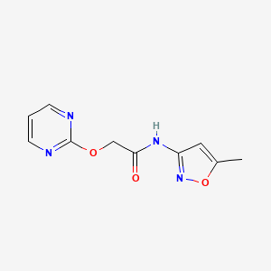 molecular formula C10H10N4O3 B5336061 N-(5-methyl-3-isoxazolyl)-2-(2-pyrimidinyloxy)acetamide 