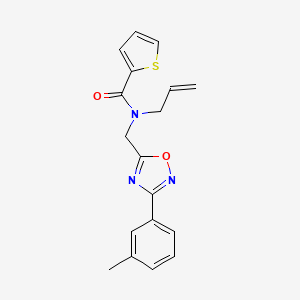 molecular formula C18H17N3O2S B5336065 N-allyl-N-{[3-(3-methylphenyl)-1,2,4-oxadiazol-5-yl]methyl}thiophene-2-carboxamide 