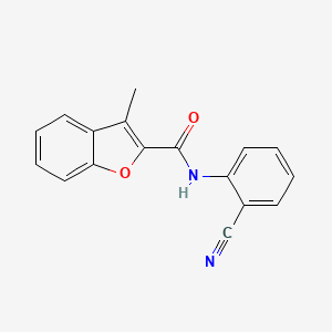 molecular formula C17H12N2O2 B5336118 N-(2-cyanophenyl)-3-methyl-1-benzofuran-2-carboxamide 
