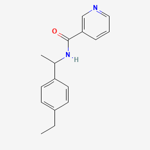 molecular formula C16H18N2O B5336157 N-[1-(4-ethylphenyl)ethyl]pyridine-3-carboxamide 