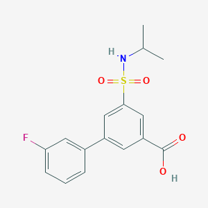 molecular formula C16H16FNO4S B5336175 3'-fluoro-5-[(isopropylamino)sulfonyl]biphenyl-3-carboxylic acid 