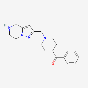 molecular formula C19H24N4O B5336179 phenyl[1-(4,5,6,7-tetrahydropyrazolo[1,5-a]pyrazin-2-ylmethyl)-4-piperidinyl]methanone dihydrochloride 