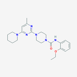 molecular formula C23H32N6O2 B5336295 N-(2-ethoxyphenyl)-4-[4-methyl-6-(1-piperidinyl)-2-pyrimidinyl]-1-piperazinecarboxamide 