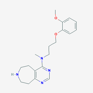 molecular formula C19H26N4O2 B5336433 N-[3-(2-methoxyphenoxy)propyl]-N-methyl-6,7,8,9-tetrahydro-5H-pyrimido[4,5-d]azepin-4-amine dihydrochloride 