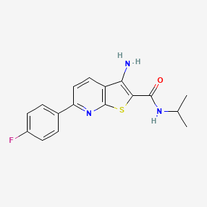 molecular formula C17H16FN3OS B5336466 3-amino-6-(4-fluorophenyl)-N-isopropylthieno[2,3-b]pyridine-2-carboxamide 