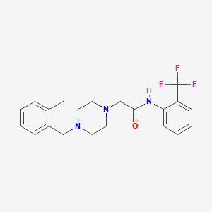 molecular formula C21H24F3N3O B5336479 2-[4-(2-methylbenzyl)-1-piperazinyl]-N-[2-(trifluoromethyl)phenyl]acetamide 