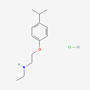 molecular formula C13H22ClNO B5336498 N-ethyl-2-(4-propan-2-ylphenoxy)ethanamine;hydrochloride 