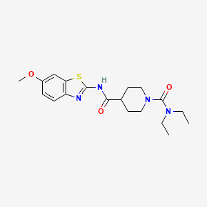 molecular formula C19H26N4O3S B5336506 N~1~,N~1~-diethyl-N~4~-(6-methoxy-1,3-benzothiazol-2-yl)piperidine-1,4-dicarboxamide 