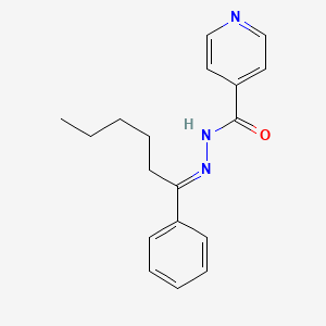 molecular formula C18H21N3O B5336518 N-[(E)-1-phenylhexylideneamino]pyridine-4-carboxamide 