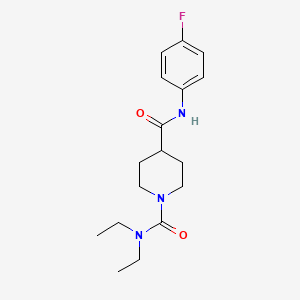 molecular formula C17H24FN3O2 B5336529 N~1~,N~1~-diethyl-N~4~-(4-fluorophenyl)piperidine-1,4-dicarboxamide 
