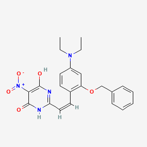 molecular formula C23H24N4O5 B5336537 2-{2-[2-(benzyloxy)-4-(diethylamino)phenyl]vinyl}-6-hydroxy-5-nitro-4(3H)-pyrimidinone 