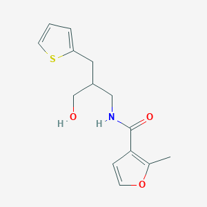 molecular formula C14H17NO3S B5336606 N-[3-hydroxy-2-(2-thienylmethyl)propyl]-2-methyl-3-furamide 