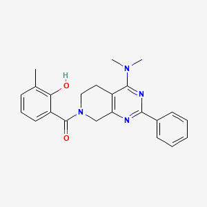 molecular formula C23H24N4O2 B5336636 2-{[4-(dimethylamino)-2-phenyl-5,8-dihydropyrido[3,4-d]pyrimidin-7(6H)-yl]carbonyl}-6-methylphenol 