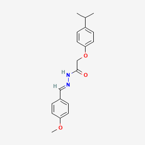 molecular formula C19H22N2O3 B5336642 N-[(E)-(4-methoxyphenyl)methylideneamino]-2-(4-propan-2-ylphenoxy)acetamide 