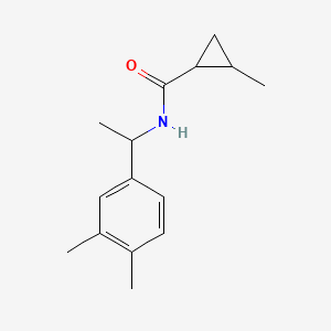 molecular formula C15H21NO B5336665 N-[1-(3,4-dimethylphenyl)ethyl]-2-methylcyclopropanecarboxamide 
