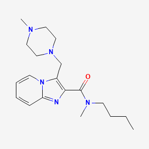 molecular formula C19H29N5O B5336666 N-butyl-N-methyl-3-[(4-methylpiperazin-1-yl)methyl]imidazo[1,2-a]pyridine-2-carboxamide 