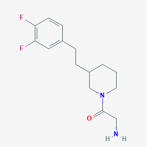 molecular formula C15H20F2N2O B5336685 (2-{3-[2-(3,4-difluorophenyl)ethyl]-1-piperidinyl}-2-oxoethyl)amine hydrochloride 