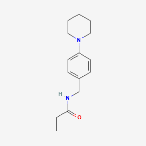 molecular formula C15H22N2O B5336788 N-[4-(1-piperidinyl)benzyl]propanamide 