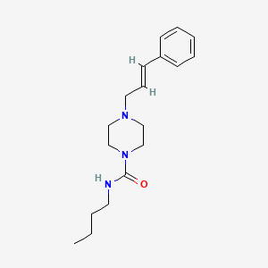 molecular formula C18H27N3O B5336831 N-butyl-4-[(2E)-3-phenylprop-2-en-1-yl]piperazine-1-carboxamide 