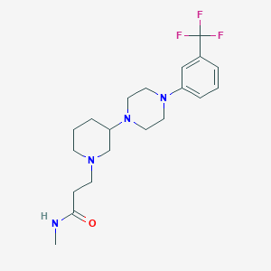 molecular formula C20H29F3N4O B5336889 N-methyl-3-(3-{4-[3-(trifluoromethyl)phenyl]-1-piperazinyl}-1-piperidinyl)propanamide dihydrochloride 