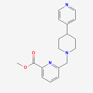 molecular formula C18H21N3O2 B5336918 methyl 6-[(4-pyridin-4-ylpiperidin-1-yl)methyl]pyridine-2-carboxylate 