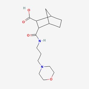 molecular formula C16H26N2O4 B5336944 3-{[(3-MORPHOLINOPROPYL)AMINO]CARBONYL}BICYCLO[2.2.1]HEPTANE-2-CARBOXYLIC ACID 