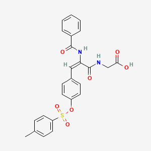 molecular formula C25H22N2O7S B5337005 N-[2-(benzoylamino)-3-(4-{[(4-methylphenyl)sulfonyl]oxy}phenyl)acryloyl]glycine 