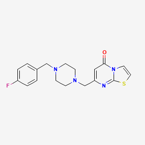 molecular formula C18H19FN4OS B5337016 7-{[4-(4-FLUOROBENZYL)PIPERAZINO]METHYL}-5H-[1,3]THIAZOLO[3,2-A]PYRIMIDIN-5-ONE 