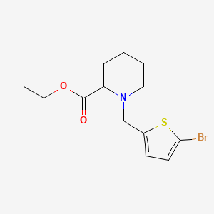 molecular formula C13H18BrNO2S B5337042 ethyl 1-[(5-bromo-2-thienyl)methyl]-2-piperidinecarboxylate 