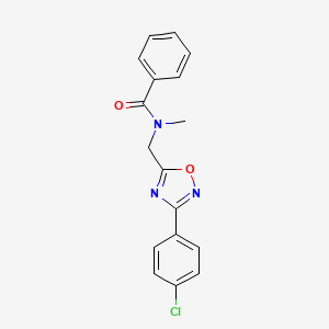 molecular formula C17H14ClN3O2 B5337081 N-{[3-(4-chlorophenyl)-1,2,4-oxadiazol-5-yl]methyl}-N-methylbenzamide 