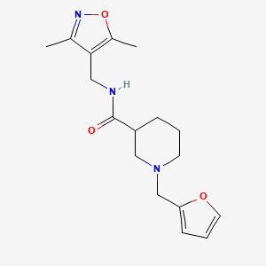 molecular formula C17H23N3O3 B5337096 N-[(3,5-dimethylisoxazol-4-yl)methyl]-1-(2-furylmethyl)piperidine-3-carboxamide 