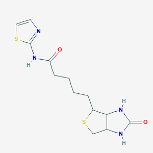 molecular formula C13H18N4O2S2 B5337174 5-(2-oxohexahydro-1H-thieno[3,4-d]imidazol-4-yl)-N-1,3-thiazol-2-ylpentanamide 