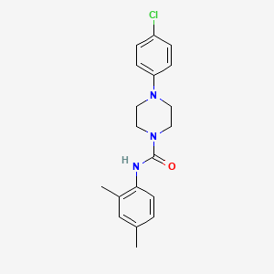 molecular formula C19H22ClN3O B5337243 4-(4-chlorophenyl)-N-(2,4-dimethylphenyl)piperazine-1-carboxamide 