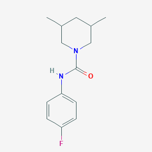 molecular formula C14H19FN2O B5337299 N-(4-fluorophenyl)-3,5-dimethylpiperidine-1-carboxamide 