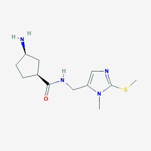 molecular formula C12H20N4OS B5337318 rel-(1S,3R)-3-amino-N-{[1-methyl-2-(methylthio)-1H-imidazol-5-yl]methyl}cyclopentanecarboxamide dihydrochloride 
