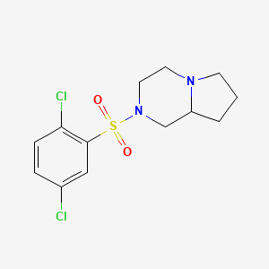 molecular formula C13H16Cl2N2O2S B5337448 2-[(2,5-dichlorophenyl)sulfonyl]octahydropyrrolo[1,2-a]pyrazine 