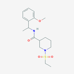 molecular formula C17H26N2O4S B5337461 1-(ethylsulfonyl)-N-[1-(2-methoxyphenyl)ethyl]-3-piperidinecarboxamide 