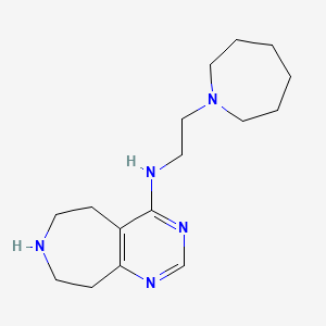 molecular formula C16H27N5 B5337483 N-[2-(1-azepanyl)ethyl]-6,7,8,9-tetrahydro-5H-pyrimido[4,5-d]azepin-4-amine dihydrochloride 