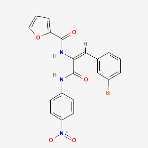 molecular formula C20H14BrN3O5 B5337494 N-[(E)-1-(3-bromophenyl)-3-(4-nitroanilino)-3-oxoprop-1-en-2-yl]furan-2-carboxamide 