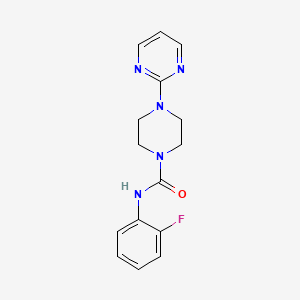 molecular formula C15H16FN5O B5337516 N-(2-fluorophenyl)-4-(pyrimidin-2-yl)piperazine-1-carboxamide 