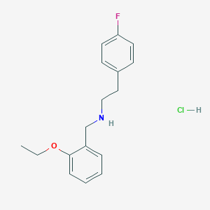 molecular formula C17H21ClFNO B5337613 N-[(2-ethoxyphenyl)methyl]-2-(4-fluorophenyl)ethanamine;hydrochloride 