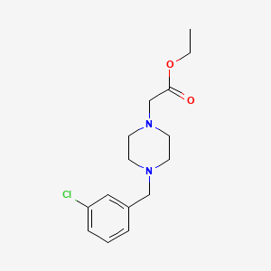 molecular formula C15H21ClN2O2 B5337665 ETHYL 2-[4-(3-CHLOROBENZYL)PIPERAZINO]ACETATE 