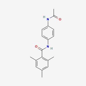 molecular formula C18H20N2O2 B5337691 N-(4-acetamidophenyl)-2,4,6-trimethylbenzamide 