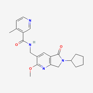 molecular formula C21H24N4O3 B5337748 N-[(6-cyclopentyl-2-methoxy-5-oxo-6,7-dihydro-5H-pyrrolo[3,4-b]pyridin-3-yl)methyl]-4-methylnicotinamide 