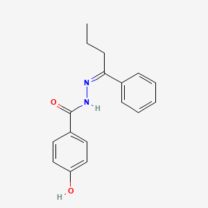 molecular formula C17H18N2O2 B5337760 4-hydroxy-N'-(1-phenylbutylidene)benzohydrazide 