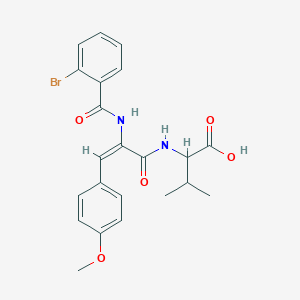 molecular formula C22H23BrN2O5 B5337789 N-[2-[(2-bromobenzoyl)amino]-3-(4-methoxyphenyl)acryloyl]valine 