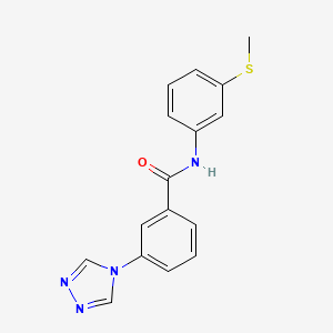 molecular formula C16H14N4OS B5337907 N-(3-methylsulfanylphenyl)-3-(1,2,4-triazol-4-yl)benzamide 