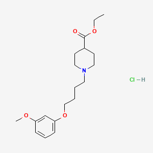 molecular formula C19H30ClNO4 B5338011 Ethyl 1-[4-(3-methoxyphenoxy)butyl]piperidine-4-carboxylate;hydrochloride 