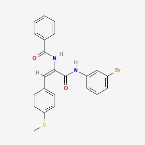 molecular formula C23H19BrN2O2S B5338026 N-[(E)-3-(3-bromoanilino)-1-(4-methylsulfanylphenyl)-3-oxoprop-1-en-2-yl]benzamide 
